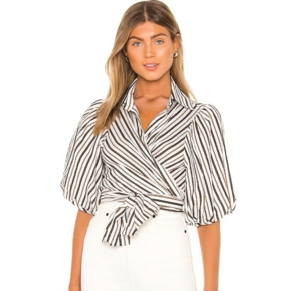 Petersyn Cellini Linen Top in Desert‎ Stripe - Picture 1 of 8